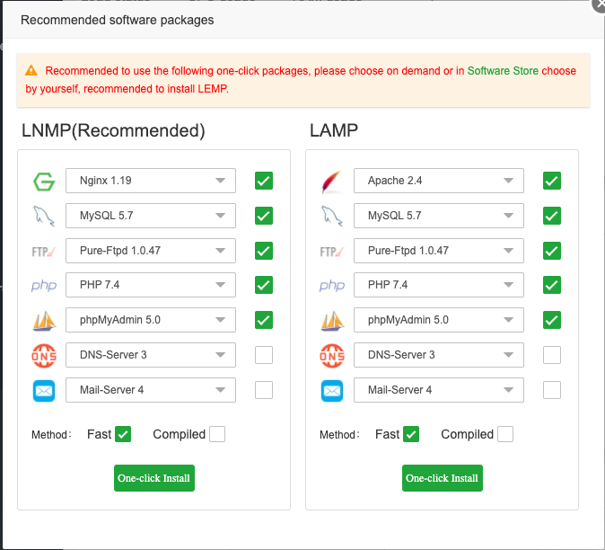 aaPanel One-Click aaPanel One-Click