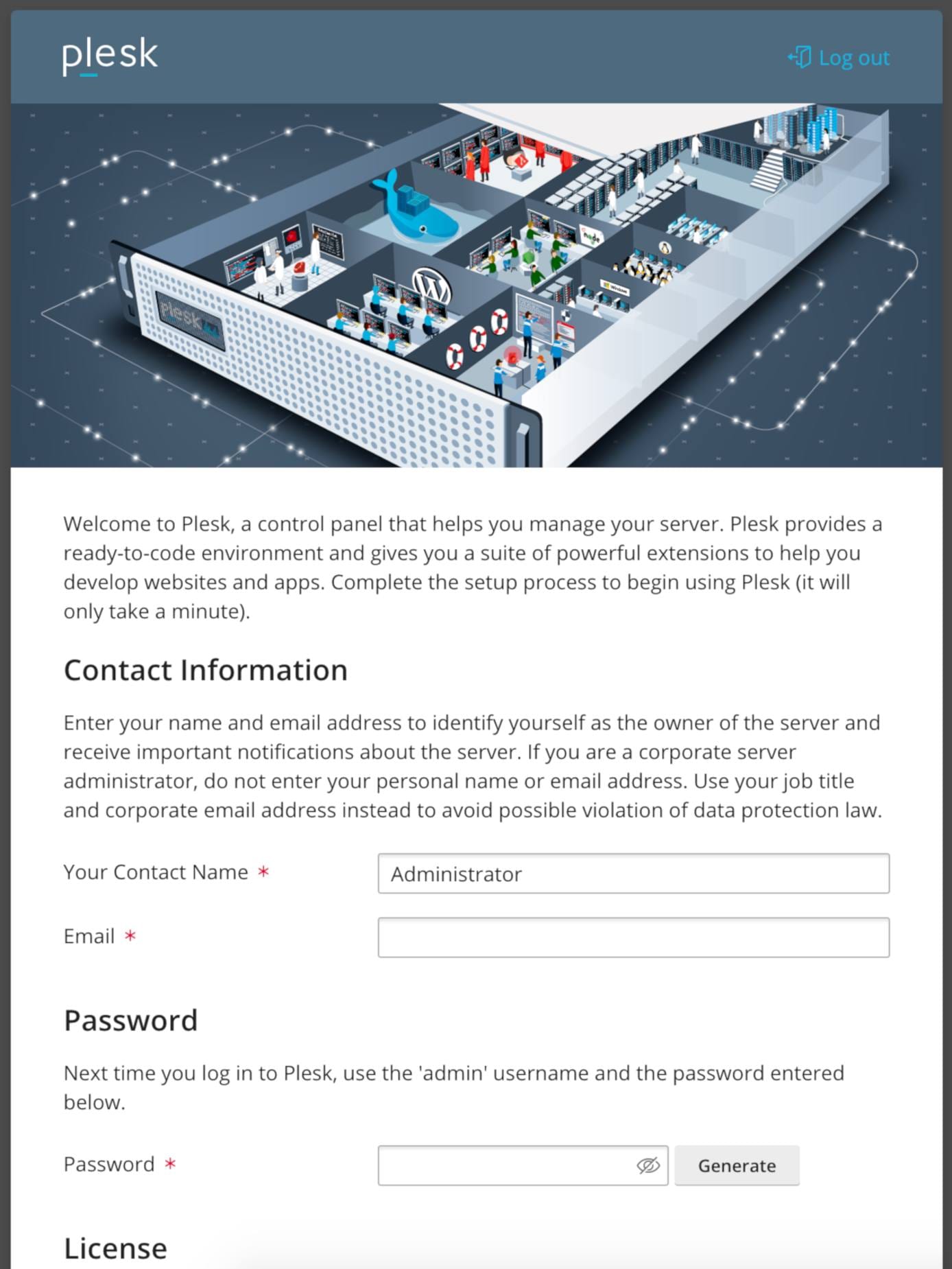Plesk Account Signup