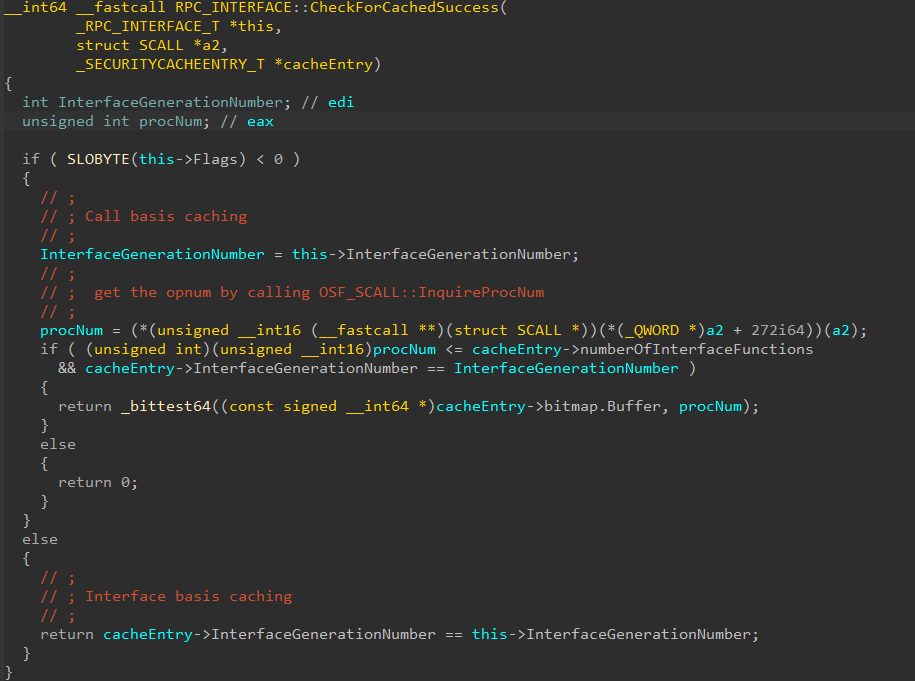 Call basis caching vs interface basis caching