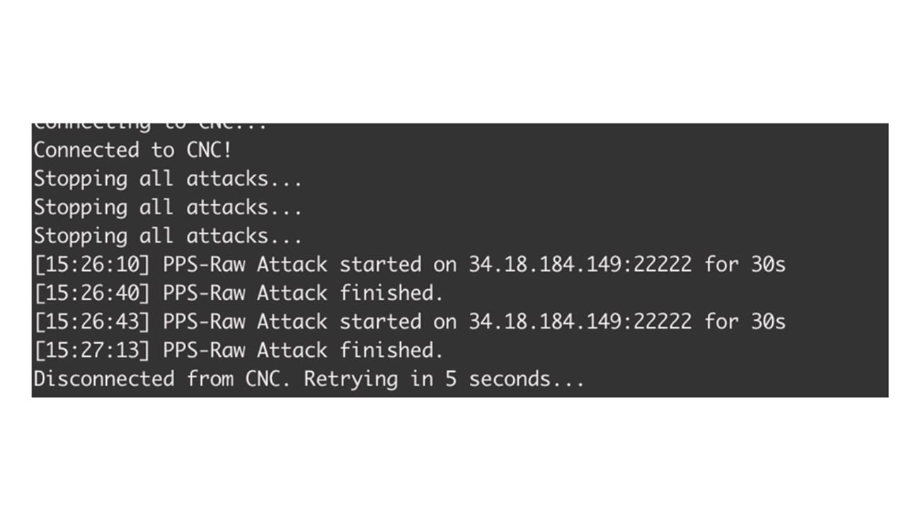 Because many of the functions are thin wrappers around goroutines containing the actual packet and socket logic, the transport type for some methods can be inferred from function names or visible resolver/dial calls rather than directly confirmed from the extracted attack body (Figure 8).