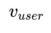 Mathematical notation for a user vector, representing a user’s taste profile