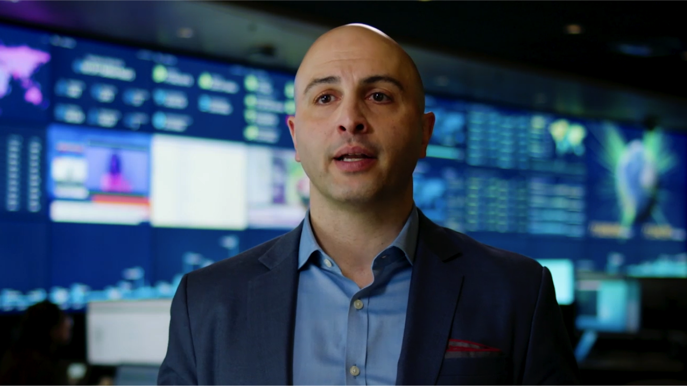 Ari Weil inside Akamai's Network Operations Command Center