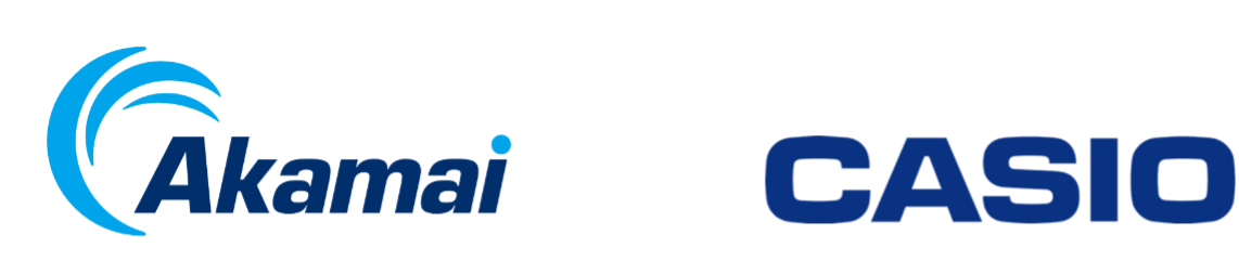 Akamai and Casio logos